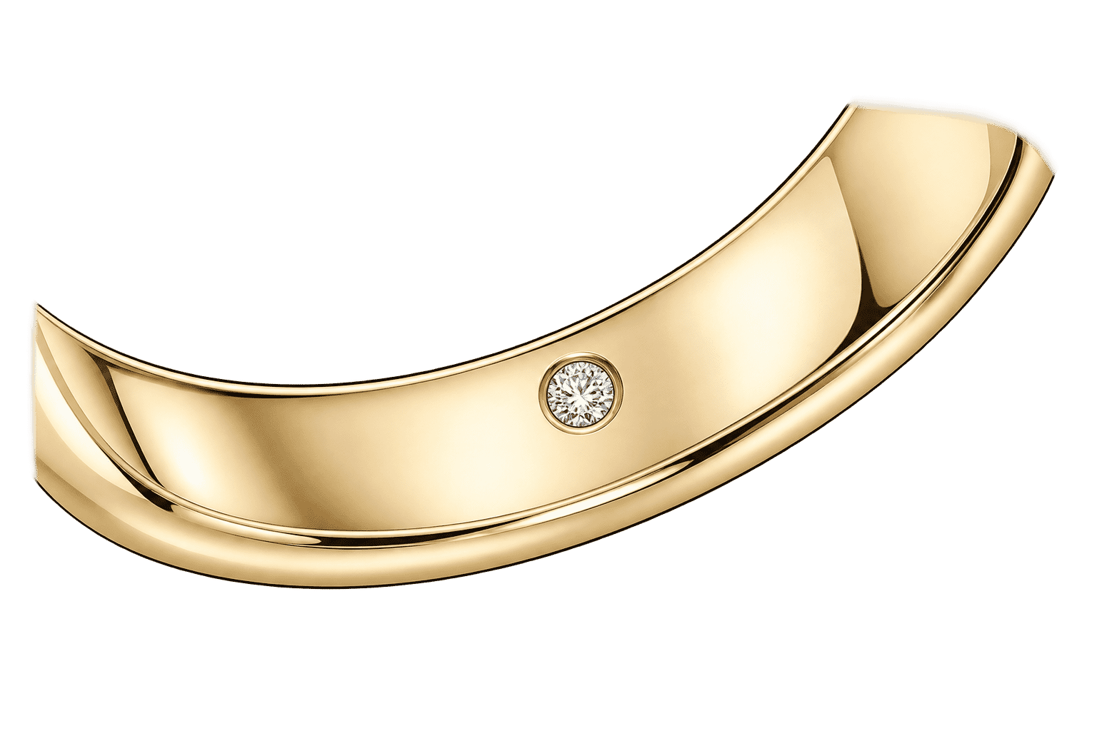 Giftering med liten diamant på innsiden