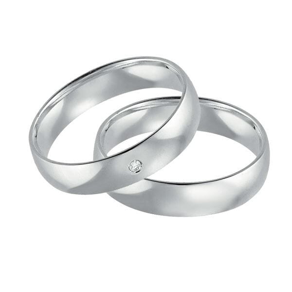 Gifteringer i hvitt gull 9kt, 5 mm. GETTMANN - 11102500 Gifteringer i hvitt gull 9kt, 5 mm. GETTMANN - 11102500