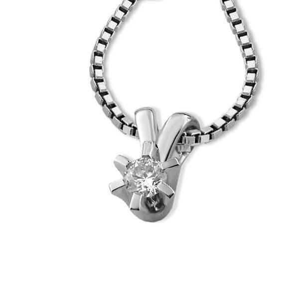 Diamantsmykke Sofia i gull med 0,11 ct W-Si-1120711 Diamantsmykke Sofia i gull med 0,11 ct W-Si-1120711