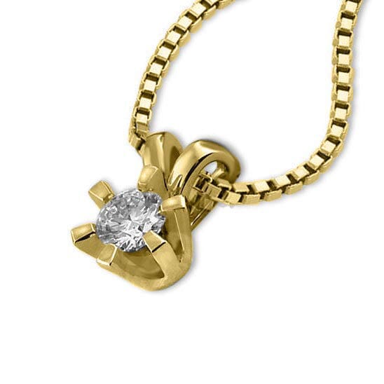Diamantsmykke Sofia i gull med 0,10 ct W-Si-1120710g Diamantsmykke Sofia i gull med 0,10 ct W-Si-1120710g