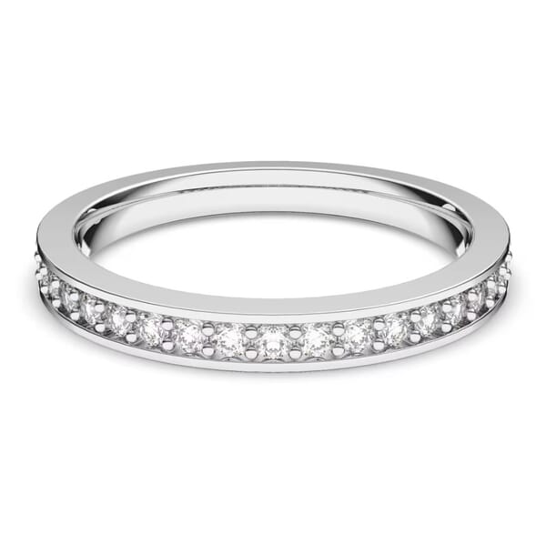 Swarovski ringer Matrix med hvite zirkonia i rhodiumfinish - 1121067