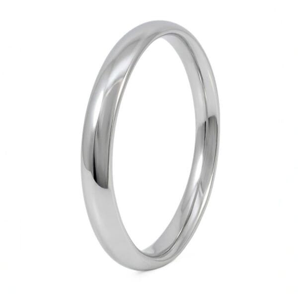 Giftering i platina 950, 3 mm. RUBIN modell 803  - 1130