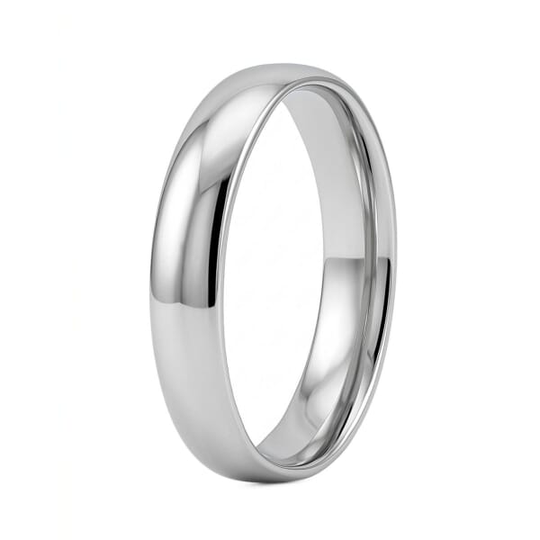 Giftering i platina 950, 4 mm. RUBIN modell 803  - 1140