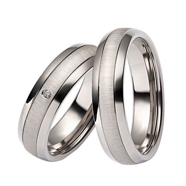 Gifteringer i titan & palladium, 6 mm. RAUSCHMAYER - 1151012 Gifteringer i titan & palladium, 6 mm. RAUSCHMAYER - 1151012