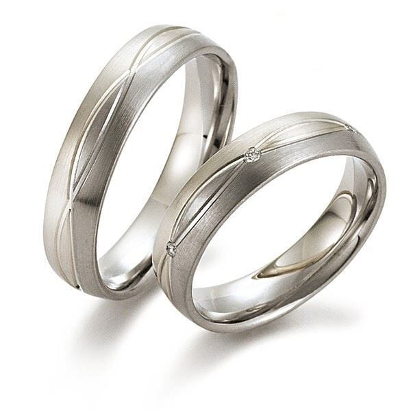 Gifteringer i palladium 500 & hvitt gull 9 kt, 5 mm. GERSTNER - 128340 Gifteringer i palladium 500 & hvitt gull 9 kt, 5 mm. GERSTNER - 128340
