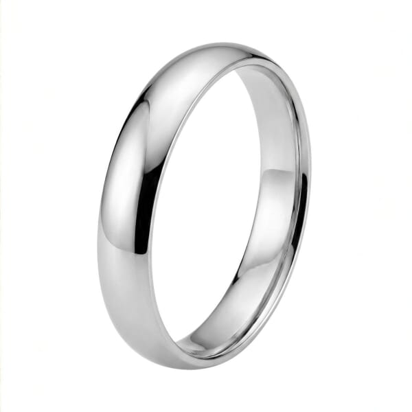 Giftering i hvitt gull 14kt, 4 mm. RUBIN modell 167 -1340 Giftering i hvitt gull 14kt, 4 mm. RUBIN modell 167 -1340
