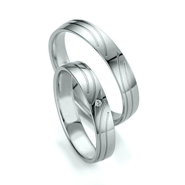 Gifteringer i palladium 950, 4 mm. Slim line -14807133 Gifteringer i palladium 950, 4 mm. Slim line -14807133