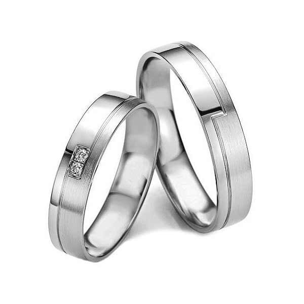 Gifteringer i palladium 950, 4.5 mm. Slim line -14807139 Gifteringer i palladium 950, 4.5 mm. Slim line -14807139