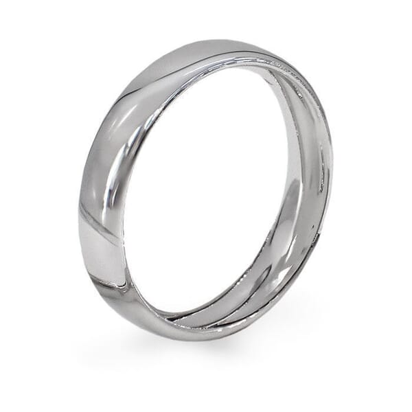 Giftering i hvitt gull 14kt, 4mm. RUBIN modell 803 - 1540 Giftering i hvitt gull 14kt, 4mm. RUBIN modell 803 - 1540