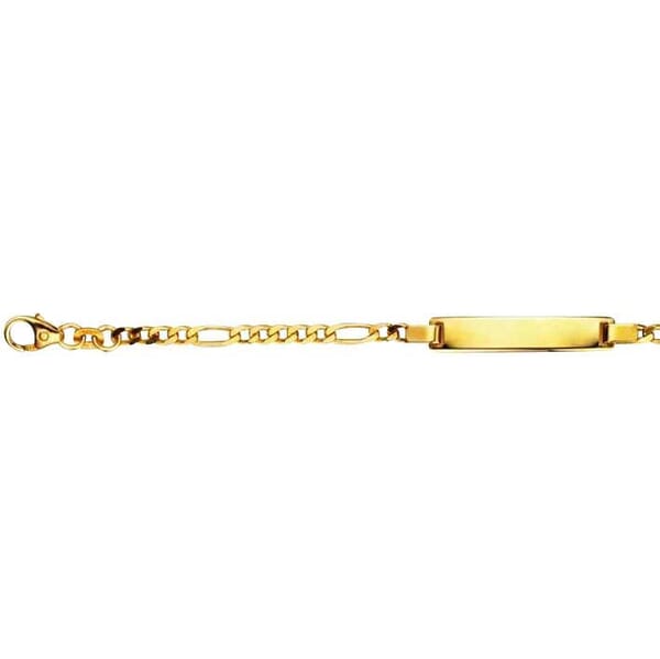Armbånd i gult gull 14kt, 14 CM. Figaro/ plate 3mm - 16912 Armbånd i gult gull 14kt, 14 CM. Figaro/ plate 3mm - 16912