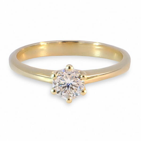 Forlovelsesring diamantring 0,40 ct i 14kt gult gull. Diona - 18001040gg