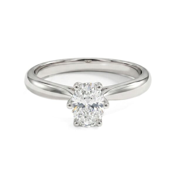 Diamantring forlovelsesring med oval diam. 0,50 ct i 14kt gull. Leticia - 1800705000