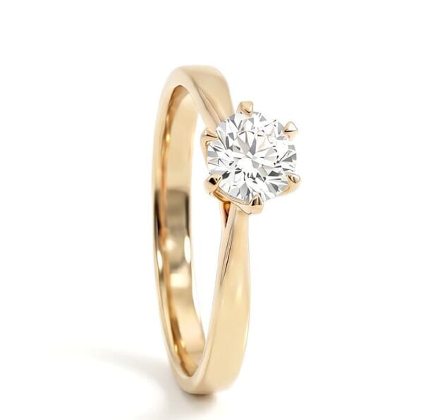 Diamantring forlovelsesring 0,50 ct i 14kt gult gull. Leticia - 18007050gg Diamantring forlovelsesring 0,50 ct i 14kt gult gull. Leticia - 18007050gg