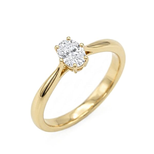 Forlovelsesring med Oval Lab Grown diamant i 0.70 ct og River (E) -VS2 - LG070gg Forlovelsesring med Oval Lab Grown diamant i 0.70 ct og River (E) -VS2 - LG070gg
