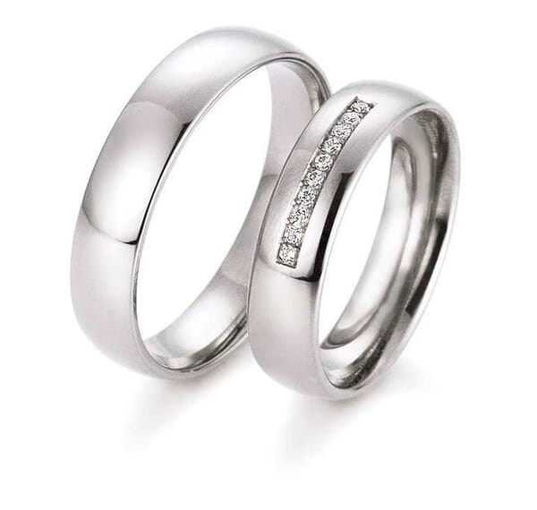 Gifteringer i hvitt gull 9kt, 5 mm. GETTMANN - 1806050 Gifteringer i hvitt gull 9kt, 5 mm. GETTMANN - 1806050