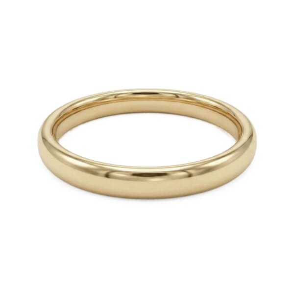 Giftering i gult gull 14kt, 3 mm/1,3 mm. RUBIN - 1830