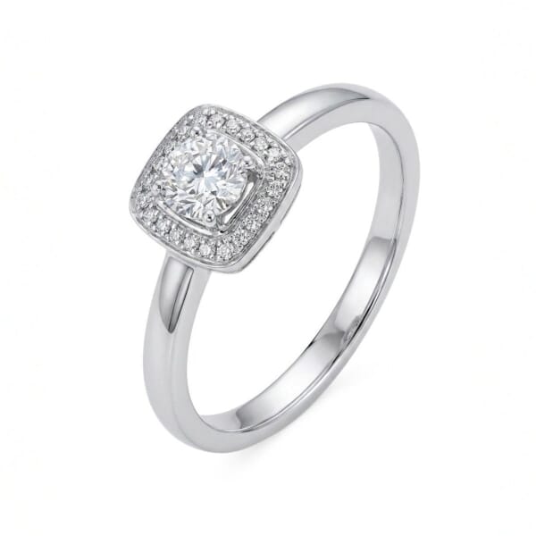 Diamantring med 0.34 ct, hvitt gull 18 kt - 19011 Diamantring med 0.34 ct, hvitt gull 18 kt - 19011