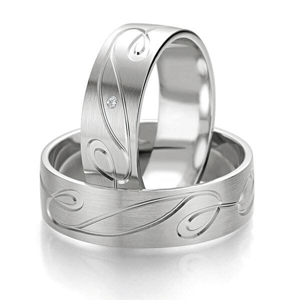 Gifteringer i hvitt gull 9 kt, 4.5 mm. Smart line - 24807089
