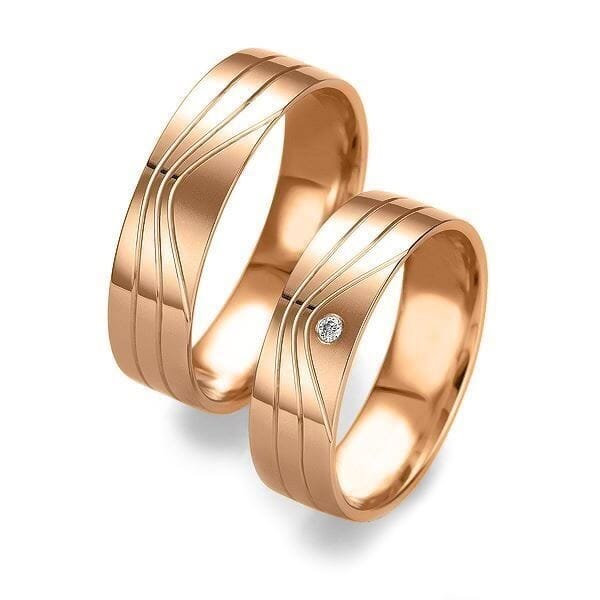 Gifteringer i rødt gull 9 kt, 6 mm. Smart line - 24807093000 Gifteringer i rødt gull 9 kt, 6 mm. Smart line - 24807093000