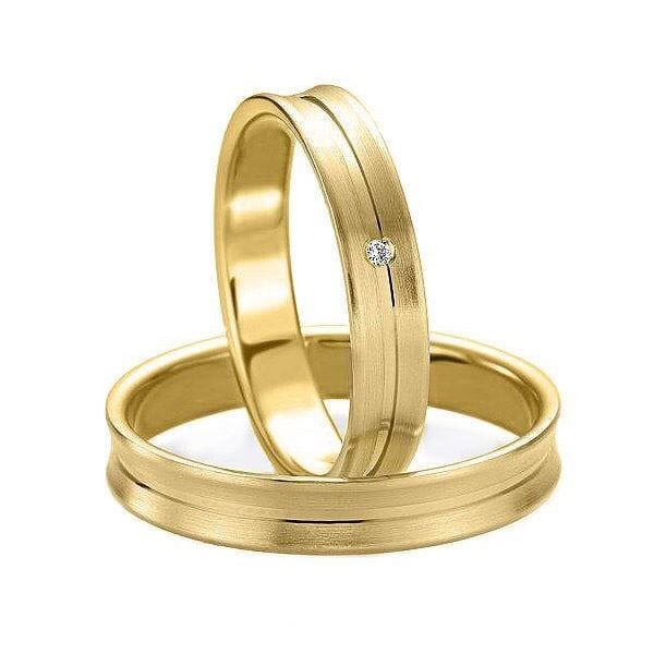 Vis detaljer for Gifteringer i gult gull 9kt, 4 mm.Slim line - 24807129 Bilde av Gifteringer i gult gull 9kt, 4 mm.Slim line - 24807129