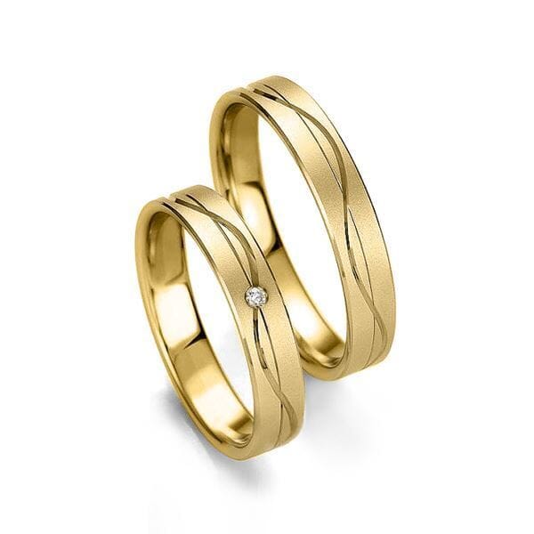 Gifteringer i gult gull 9kt, 4 mm. Slim line - 248071359 Gifteringer i gult gull 9kt, 4 mm. Slim line - 248071359