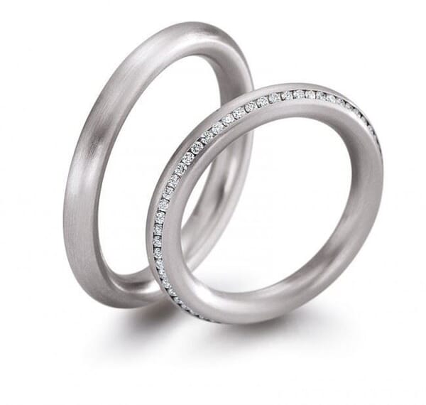 Gifteringer i hvitt gull 14 kt, 3 mm. GERSTNER - 27254 Gifteringer i hvitt gull 14 kt, 3 mm. GERSTNER - 27254