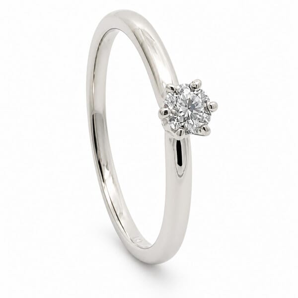 Forlovelsesring Idun i hvitt gull med diamant 0,15 ct TW Si - 2744060HV