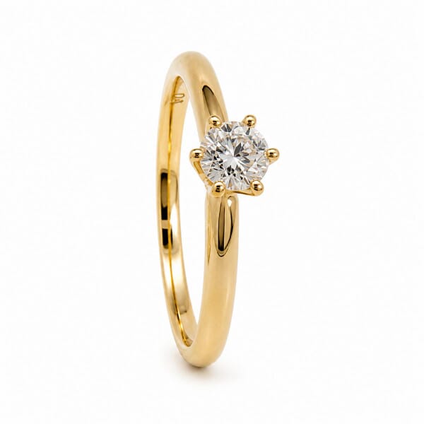 Forlovelsesring Idun i gult gull med diamant 0,23 ct TW Si - 2744061GG