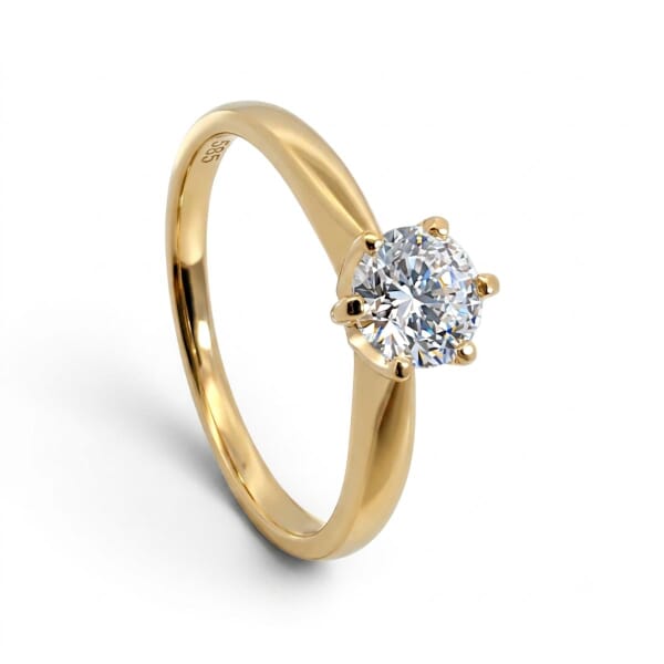 Bilde av Forlovelsesring i gult gull med diamant i 0.50 ct og TW (G) - SI1 - Idun