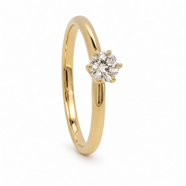 Forlovelsesring Idun i gult gull med diamant 0,25 ct TW Si - 2747744GG