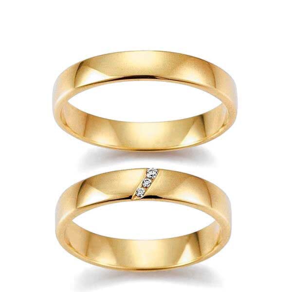 Gifteringer i gult gull 14 kt, 4 mm. GERSTNER - 28271 Gifteringer i gult gull 14 kt, 4 mm. GERSTNER - 28271