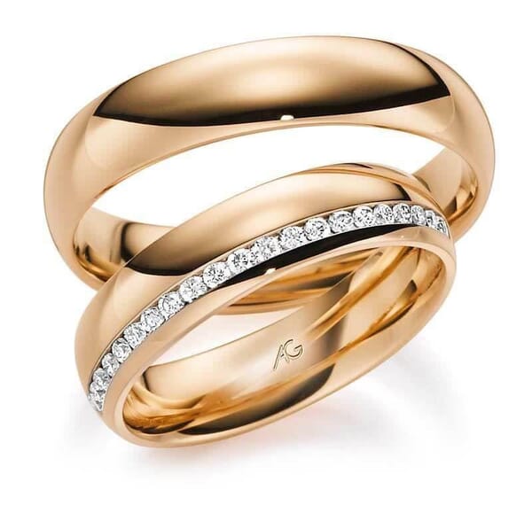 Gifteringer i rosé gull 14 kt, 5 mm. GERSTNER - 28625 Gifteringer i rosé gull 14 kt, 5 mm. GERSTNER - 28625