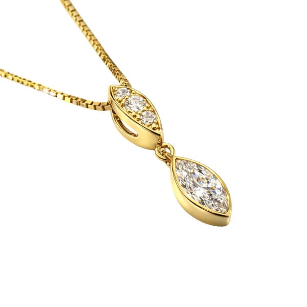 Gullsmykke i 14kt gull med zirkonia - 292370g Gullsmykke i 14kt gull med zirkonia - 292370g