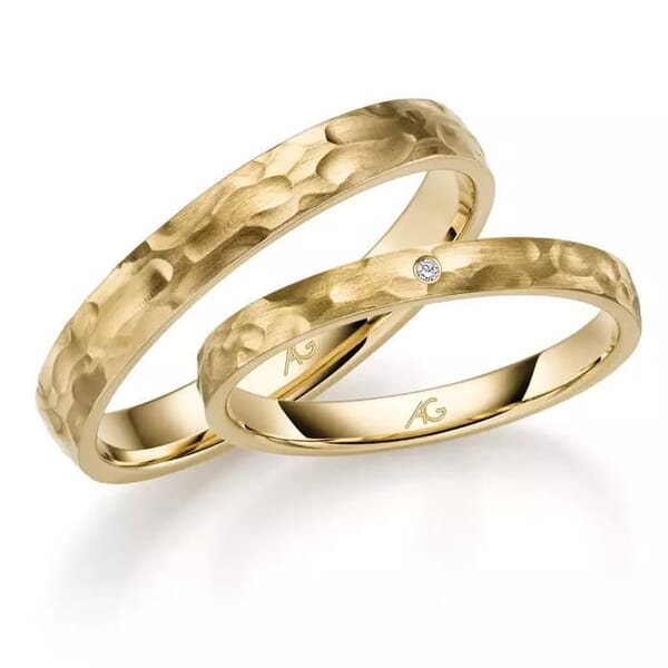 Gifteringer i gult gull 14 kt, 2.5 mm & 3.5 mm. GERSTNER - 31322 Gifteringer i gult gull 14 kt, 2.5 mm & 3.5 mm. GERSTNER - 31322