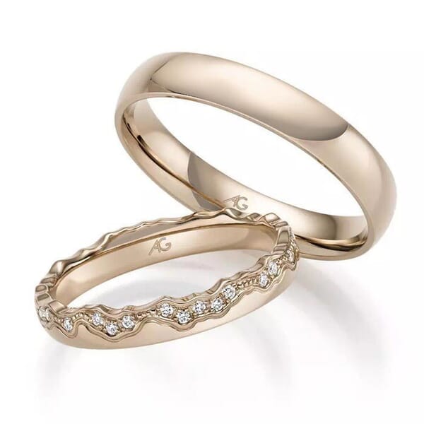 Gifteringer nøttefarget gull 14 kt, 3.5 mm. GERSTNER -431335 Gifteringer nøttefarget gull 14 kt, 3.5 mm. GERSTNER -431335