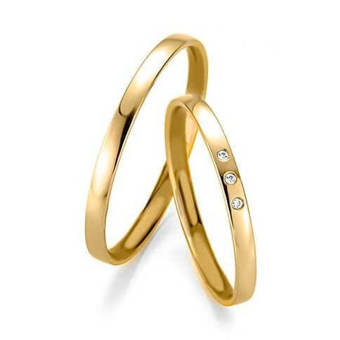 Gifteringer i gult gull 14 kt, 2 mm. BASIC SLIM - 48043070