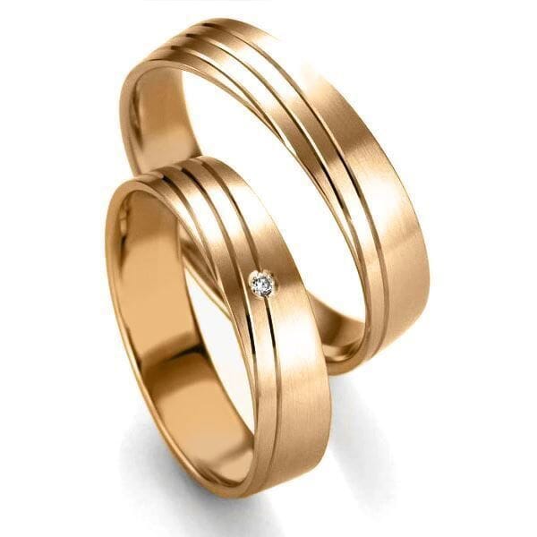 Gifteringer i rødt gull 14 kt, 5 mm. Smart line - 48071119900 Gifteringer i rødt gull 14 kt, 5 mm. Smart line - 48071119900