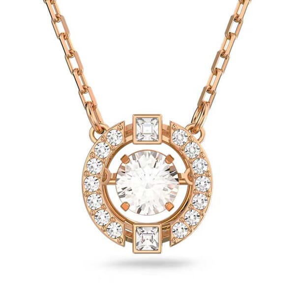Swarovski Sparkling Dance Round Necklace, White, Rose-gold tone plated - 5272364 Swarovski Sparkling Dance Round Necklace, White, Rose-gold tone plated - 5272364