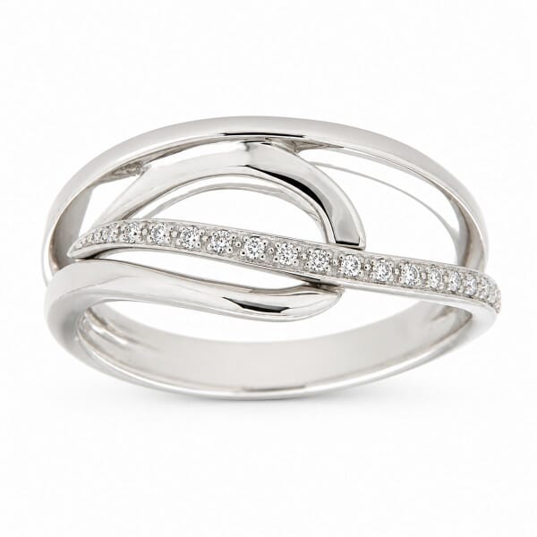 Diamantring i hvitt gull 0,05 ct W-Si -536967