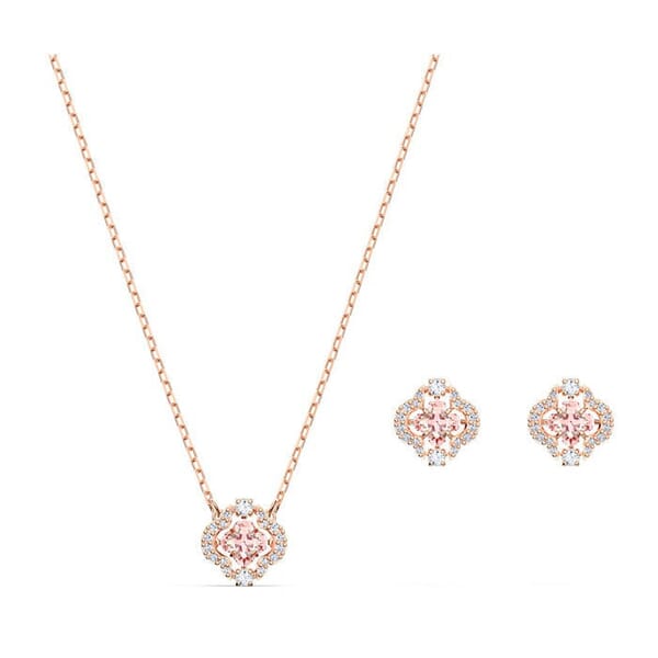 Swarovski smykkesett Sparkling Dance, rose - 5516488