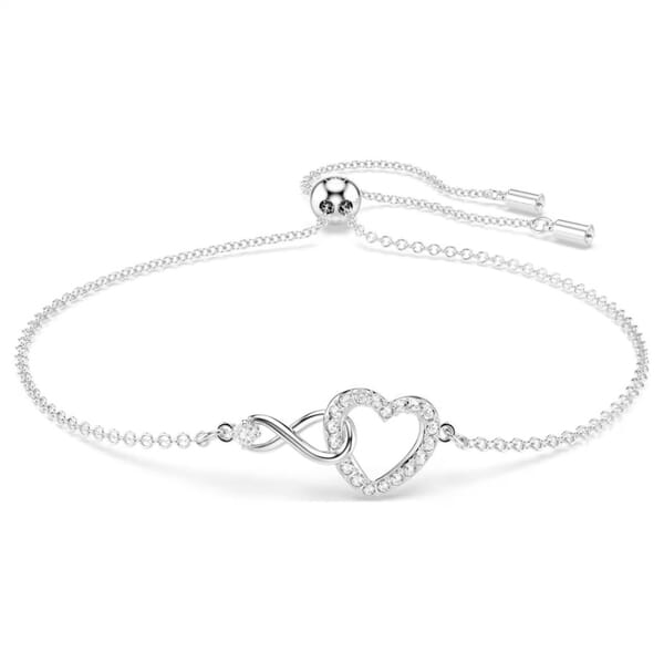 Swarovski armband Infinity Heart, hvitt - 5524421