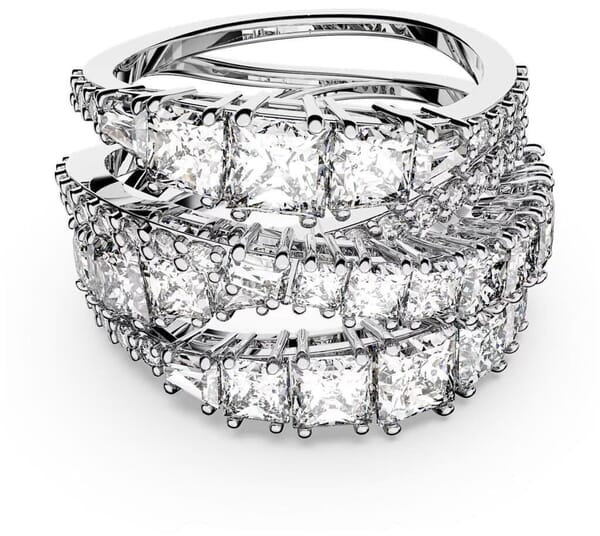 Swarovski Hyperbola ring Mixed cuts, White, Rhodium plated - 5584654 Swarovski Hyperbola ring Mixed cuts, White, Rhodium plated - 5584654