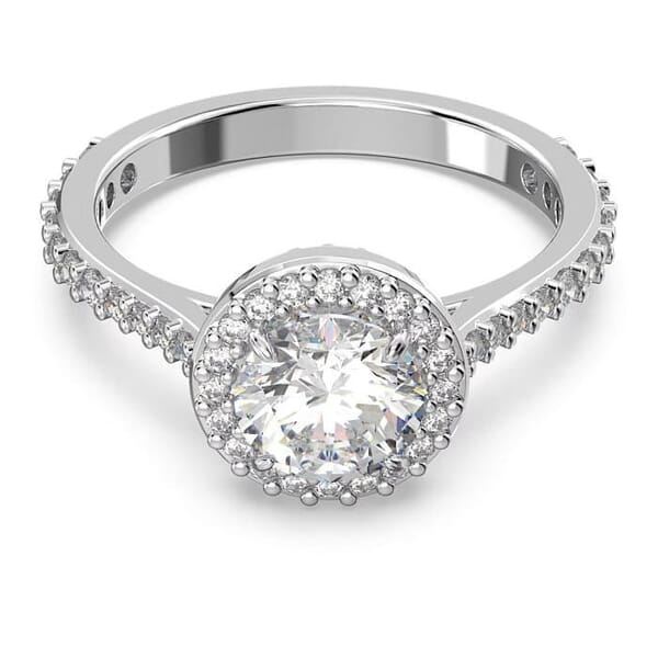 Swarovski ring Constella cocktail Round cut, Pavé, White, Rhodium plated - 5636267 Swarovski ring Constella cocktail Round cut, Pavé, White, Rhodium plated - 5636267