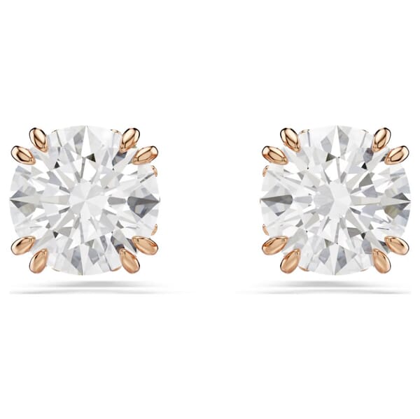 Swarovski øredobber Constella stud Round cut, rose - 5638801