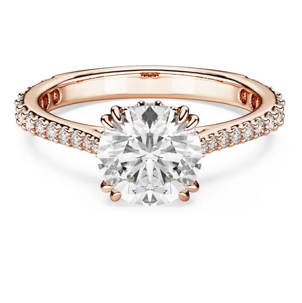 Swarovski ringer Stilla med hvite pavékrystaller i roségullfinish - 5642645