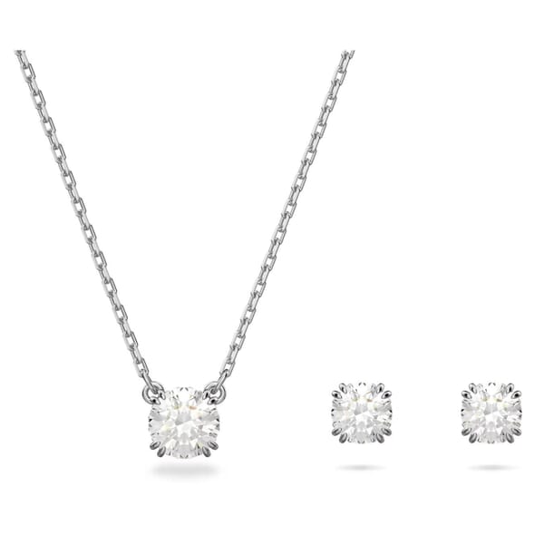 Swarovski smykkesett Constella Round cut, White, Rhodium plated - 5647663 Swarovski smykkesett Constella Round cut, White, Rhodium plated - 5647663