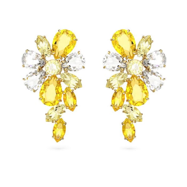 Swarovski øredobber Gema drop Flower, gult - 5652802