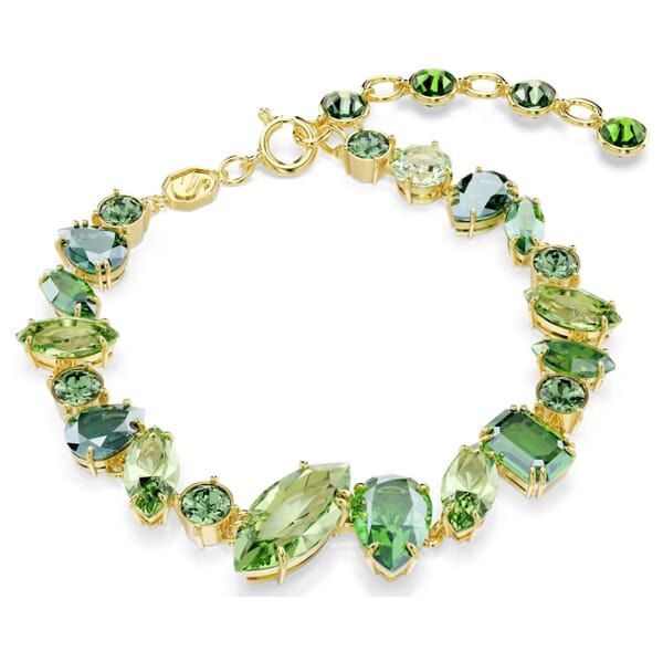 Swarovski armband Gema Mixed cuts, Green, gult - 5652822