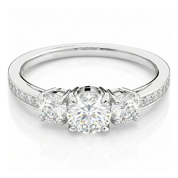 Swarovski Attract Trilogy ring Round cut, White, Silver-tone finish - 5656291 Swarovski Attract Trilogy ring Round cut, White, Silver-tone finish - 5656291