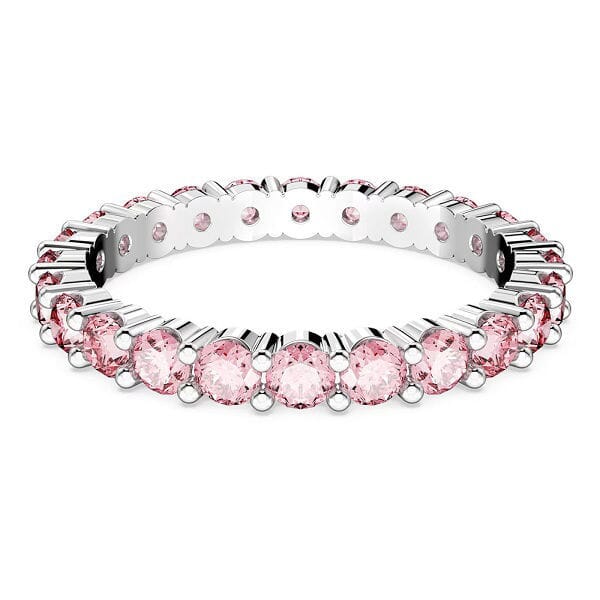 Swarovski Matrix ring Round cut, Pink, Rhodium plated - 5658856 Swarovski Matrix ring Round cut, Pink, Rhodium plated - 5658856